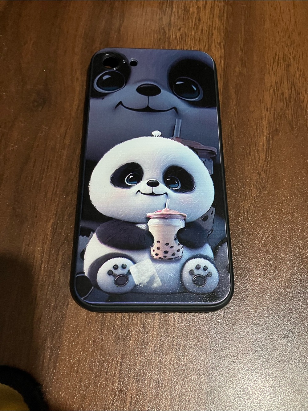 Others Follow Panda Bubble Tea Phone Case - Black & White